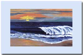 sunset over the ocean