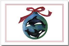 orca ornament holiday card