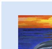 dolphins at sunset greeting card
