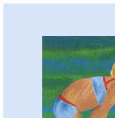 girl with dolphin handmade greeting card