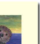 otter with baby handmade card