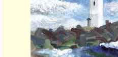 santa cruz lighthouse greeting card