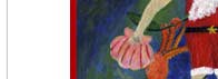 santa claus on a wave with shells holiday card