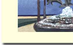 dolphin fountain tourist sight in santa barabra, ca greeting cards