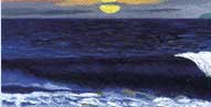 sunset on ocean handmade greeting card card