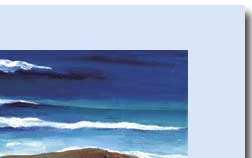 surfs up beach themed greeting card