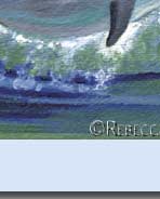 dolphin catching air handmade greeting cardcard