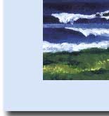 waves crashing handmade greeting card