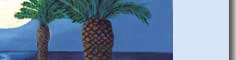 palm tree in moon light handmade greeting card