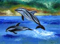 team spirit (dolphin) art print